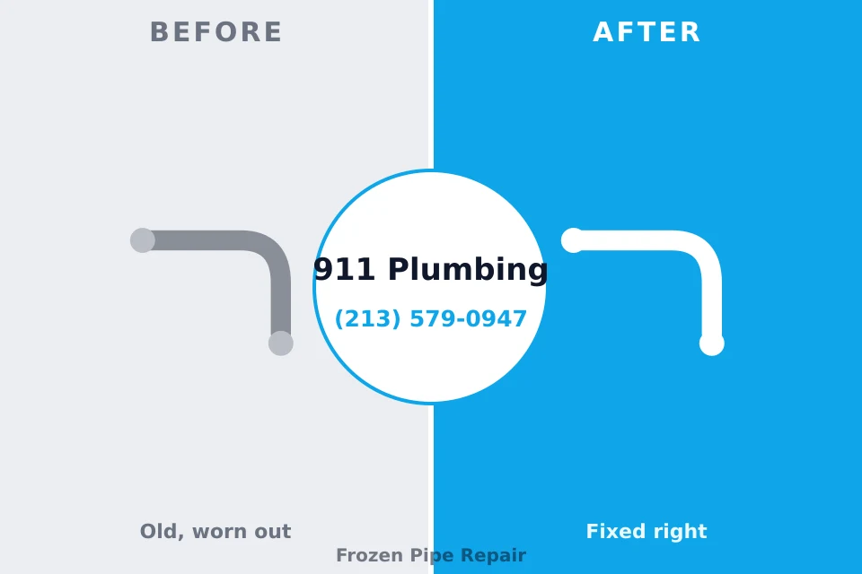 Before and after: plumbing repair Carbondale, PA